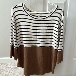 striped colorblock top